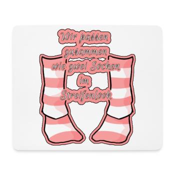 Wir passen zusammen... - Mousepad (Querformat) - Weiß - Vorne