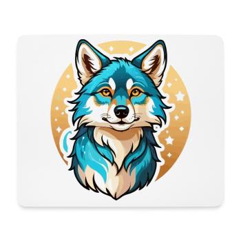 Wolf Fantasy Illustration - Mouse Pad (horizontal) - white - Front