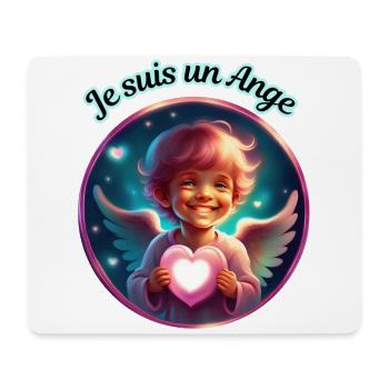 Je suis un Ange - Tapis de souris (format paysage) - blanc - Devant