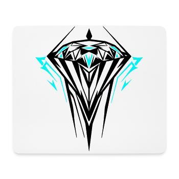 Diamant Juwel Edelstein - Mousepad (Querformat) - Weiß - Vorne
