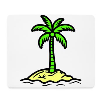 L’été à Palm Island - Tapis de souris (format paysage) - blanc - Devant