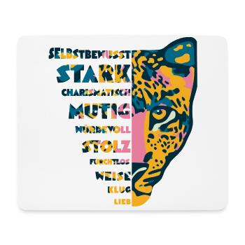 Löwe Kopf🦁 Selbstbewusst, Stark, Wündervoll, Lieb - Mousepad (Querformat) - Weiß - Vorne