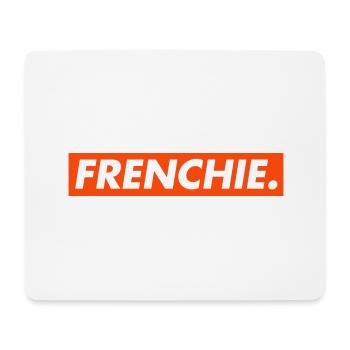 Bouledogue français lettrage Frenchie - Tapis de souris (format paysage) - blanc - Devant