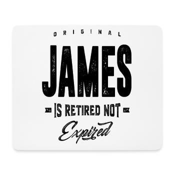James - Tapis de souris (format paysage) - blanc - Devant