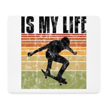 Skate is my life Skateboard Skateboarding Gift - Mouse Pad (horizontal) - white - Front