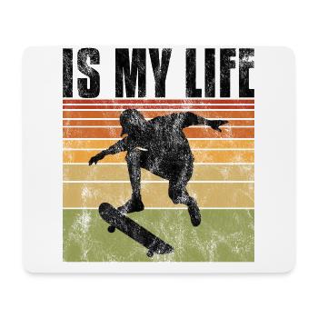 Skate is my life Skateboard Skateboarding Geschenk - Mousepad (Querformat) - Weiß - Vorne