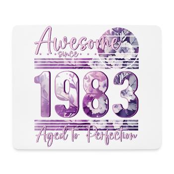 1983 Born birthday women - Mouse Pad (horizontal) - white - Front
