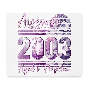 2003 Naissance femme d’anniversaire - Tapis de souris (format paysage) - blanc - Devant