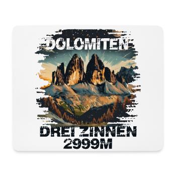 Three Peaks Hiking Dolomites Souvenir Souvenir - Mouse Pad (horizontal) - white - Front