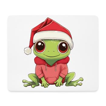 Frosch Weihnachten Süß Niedlich Xmas Weihnachtlich - Mousepad (Querformat) - Weiß - Vorne