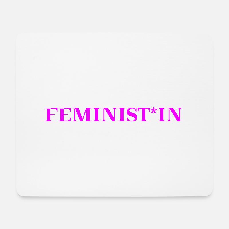 Feminist*in Geschenkidee Feminismus gendern - Mousepad (Querformat) - Weiß
