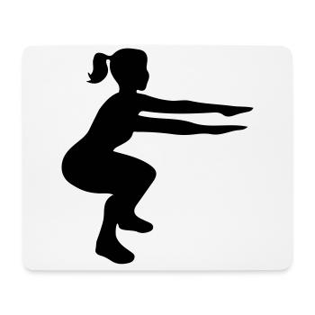 femme fitness - Tapis de souris (format paysage) - blanc - Devant