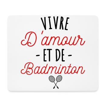 T shirt badminton humour badminton cadeau - Tapis de souris (format paysage) - blanc - Devant