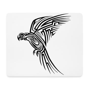 Papagai Tribal Tattoo - Mousepad (Querformat) - Weiß - Vorne