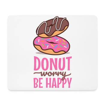 Donut Sorge sei glücklich Humor Wortspiel Geschenk - Mousepad (Querformat) - Weiß - Vorne