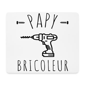 Papy bricoleur humour bricolage cadeau grand-père - Tapis de souris (format paysage) - blanc - Devant