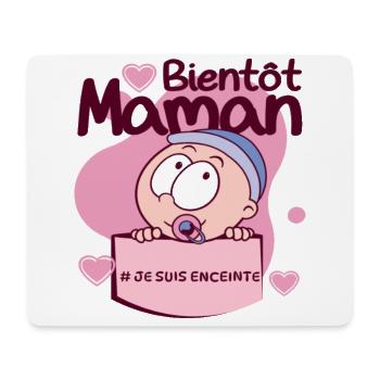 Bientôt maman je suis enceinte cadeau future mère - Tapis de souris (format paysage) - blanc - Devant