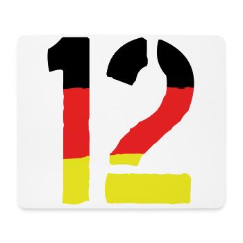 12 Symbole numérique Allemagne - Tapis de souris (format paysage) - blanc - Devant