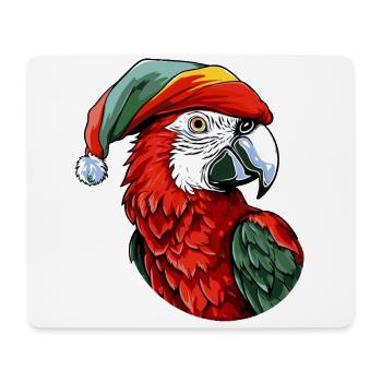 Parrot Christmas Animal Portrait Xmas - Mouse Pad (horizontal) - white - Front