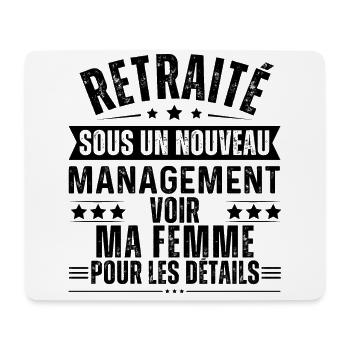 Retraité sous nouveau management cadeau retraite - Tapis de souris (format paysage) - blanc - Devant