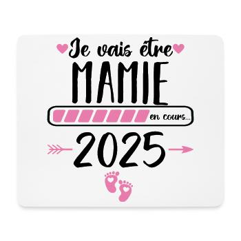 Je vais être mamie en 2025 cadeau fête grand mères - Tapis de souris (format paysage) - blanc - Devant