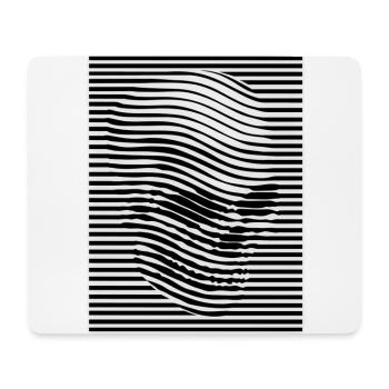 Crâne 3D - Crâne - Tapis de souris (format paysage) - blanc - Devant
