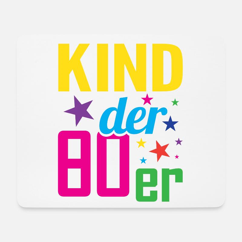 Kind der 80er - Mousepad (Querformat) - Weiß