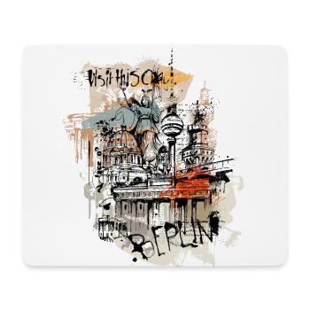 Berlin Art Collage - Mouse Pad (horizontal) - white - Front