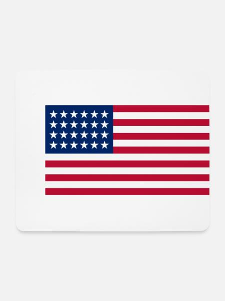 American Flag - Mouse Pad (horizontal) - white
