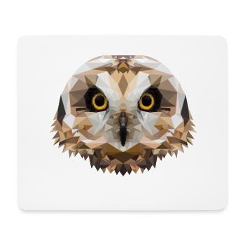 Polygon Sumpfohreule, Eule, Polygon, Tier, Vogel - Mousepad (Querformat) - Weiß - Vorne