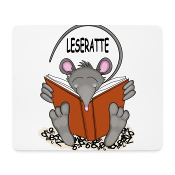 Leseratte - Mousepad (Querformat) - Weiß - Vorne