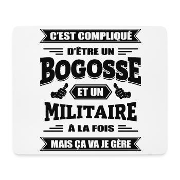 BOGOSSE ET MILITAIRE À LA FOIS - Tapis de souris (format paysage) - blanc - Devant