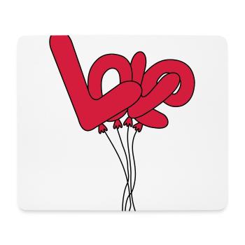 Luftballon Love - Mousepad (Querformat) - Weiß - Vorne