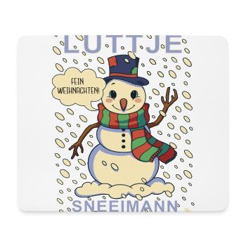 Lüttje Sneeimann kleiner Schneemann - Mousepad (Querformat) - Weiß - Vorne