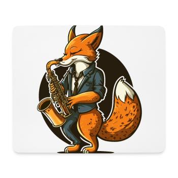 Jazz Fuchs - Mousepad (Querformat) - Weiß - Vorne