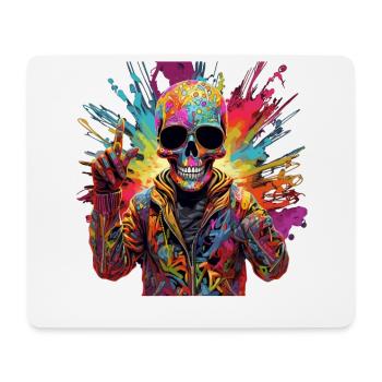 Cooler Skull Totenkopf für deinen coolen Look - Mousepad (Querformat) - Weiß - Vorne
