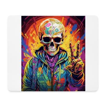 Cooler Skull Totenkopf für deinen coolen Look - Mousepad (Querformat) - Weiß - Vorne