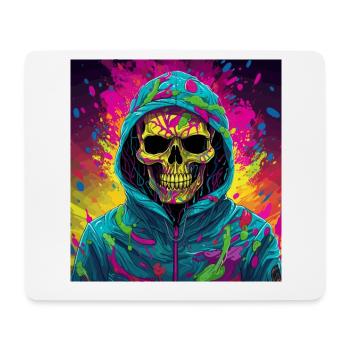 Cooler Skull Totenkopf für deinen coolen Look - Mousepad (Querformat) - Weiß - Vorne