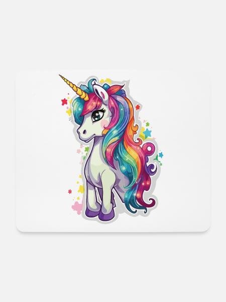 Magisches Fabelwesen Geschöpf der Reinheit Einhorn - Mousepad (Querformat) - Weiß