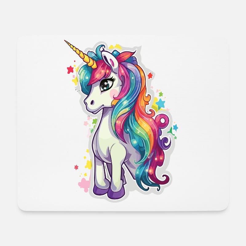 Magisches Fabelwesen Geschöpf der Reinheit Einhorn - Mousepad (Querformat) - Weiß