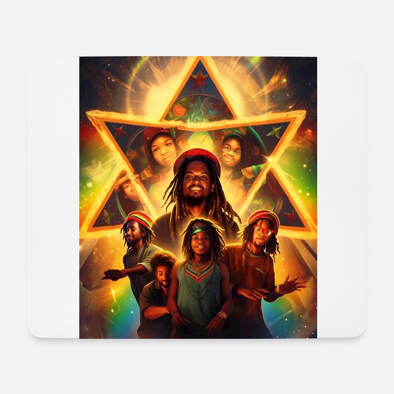 Rasta sunrise - Mouse Pad (horizontal) - white