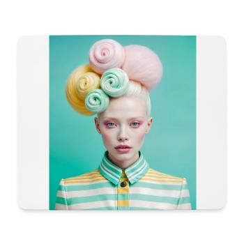 Zuckerwatte, Digitale Kunst - Mousepad (Querformat) - Weiß - Vorne