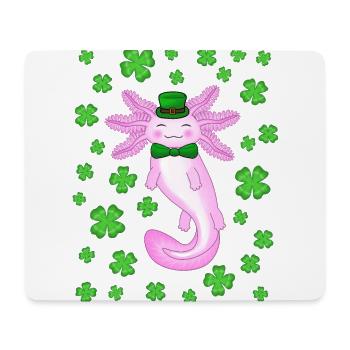 Axolotl de la Saint-Patrick rose - Tapis de souris (format paysage) - blanc - Devant
