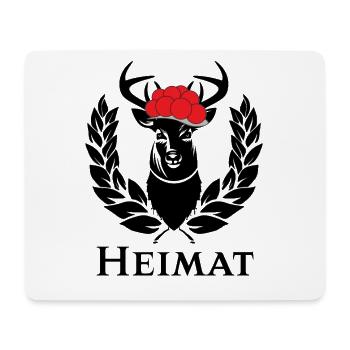 Heimat Wappen Hirsch - Mousepad (Querformat) - Weiß - Vorne