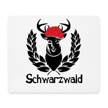 Schwarzwald Wappen Hirsch - Mousepad (Querformat) - Weiß - Vorne