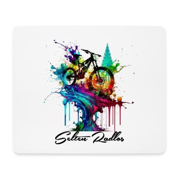 Cool and colorful design for cyclists - Mouse Pad (horizontal) - white - Front