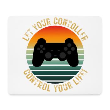 LAISSEZ VOTRE MANETTE CONTRÔLER VOTRE VIE ! - Tapis de souris (format paysage) - blanc - Devant