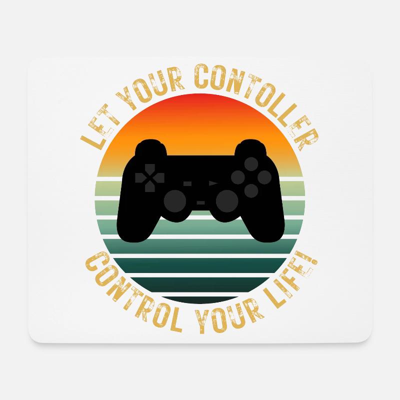 LASSEN SIE IHREN CONTROLLER IHR LEBEN KONTROLLIEREN! - Mousepad (Querformat) - Weiß