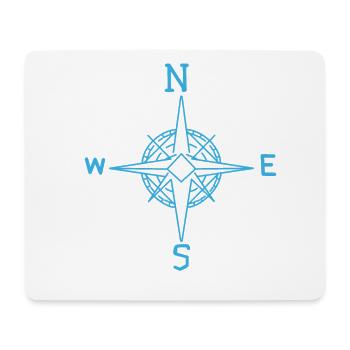 Wind Rose Nautical Seafaring Sea Coast Maritime Ahoy - Mouse Pad (horizontal) - white - Front