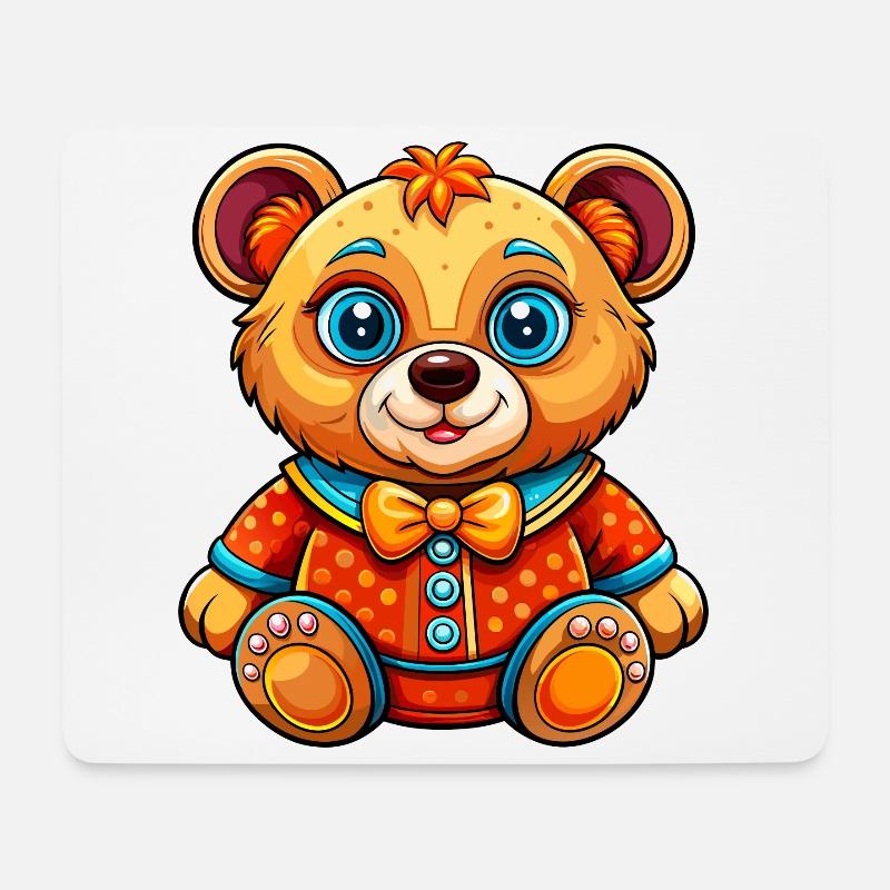 Schmucker Teddy - Mousepad (Querformat) - Weiß